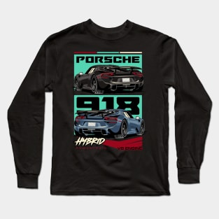 Retro Porsche 918 Long Sleeve T-Shirt